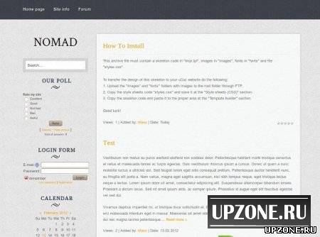 Nomad - симпатичный шаблон блога для Uzoz от UPZONE